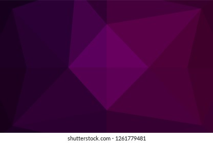 Dark Purple vector abstract polygonal texture. Geometric illustration in Origami style with gradient.  Brand new design for your business.
