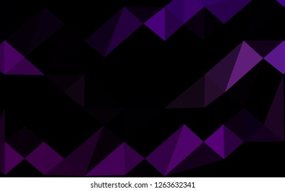 Dark Purple vector abstract polygonal texture. Colorful illustration in abstract style with gradient. Completely new design for your business.