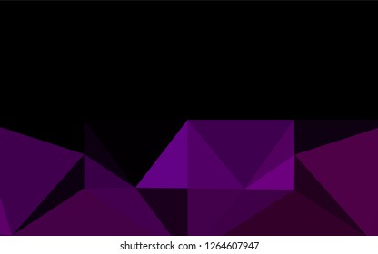 Dark Purple vector abstract polygonal layout. Shining colored illustration in a Brand new style. A new texture for your design.