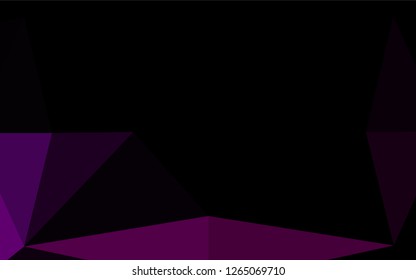 Dark Purple vector abstract polygonal cover. Brand new colored illustration in blurry style with gradient. A completely new template for your business design.