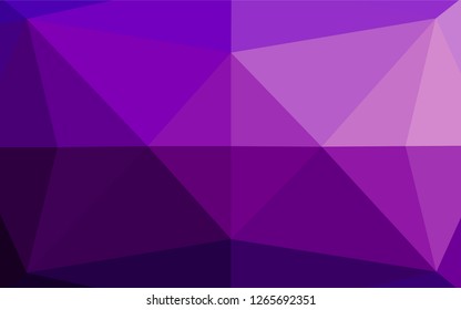 Dark Purple vector abstract polygonal texture. Modern geometrical abstract illustration with gradient. The textured pattern can be used for background.