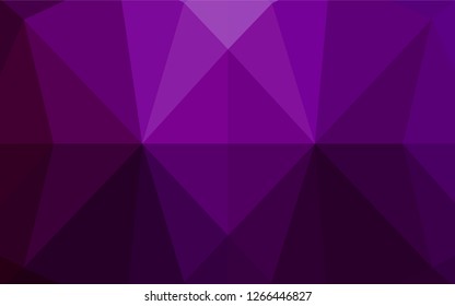 Dark Purple vector abstract polygonal layout. Modern geometrical abstract illustration with gradient. A completely new template for your business design.