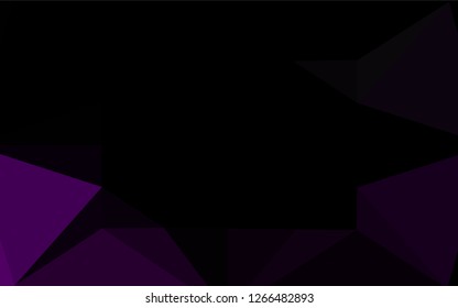 Dark Purple vector abstract polygonal texture. Geometric illustration in Origami style with gradient.  The template can be used as a background for cell phones.