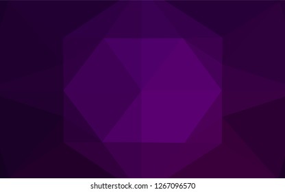 Dark Purple vector abstract polygonal cover. Colorful illustration in abstract style with gradient. A new texture for your design.