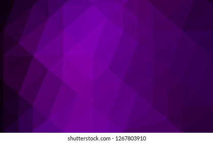 Dark Purple vector abstract polygonal layout. Brand new colorful illustration in with gradient. Elegant pattern for a brand book.