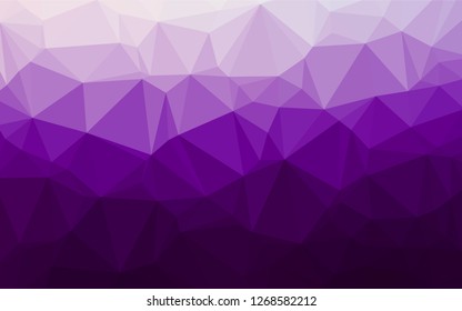 Dark Purple vector abstract polygonal texture. Colorful abstract illustration with gradient. The textured pattern can be used for background.