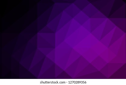 Dark Purple vector abstract polygonal layout. Shining colored illustration in a Brand new style. Template for your brand book.