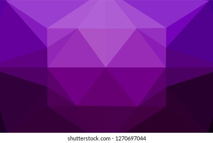 Dark Purple vector abstract polygonal cover. Geometric illustration in Origami style with gradient.  A new texture for your design.