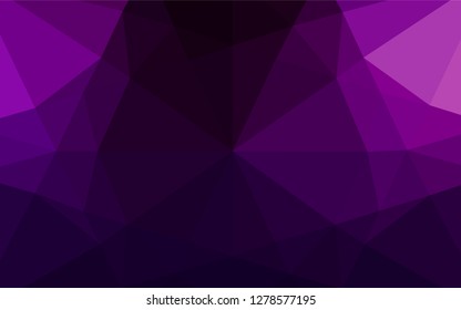 Dark Purple vector abstract polygonal texture. Colorful illustration in abstract style with gradient. The textured pattern can be used for background.