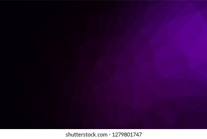 Dark Purple vector abstract polygonal cover. Shining colored illustration in a Brand new style. The textured pattern can be used for background.