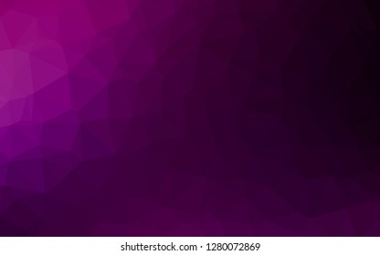 Dark Purple vector abstract polygonal cover. Glitter abstract illustration with an elegant design. Brand new design for your business.
