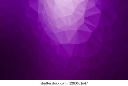 Dark Purple vector abstract polygonal texture. Triangular geometric sample with gradient.  The polygonal design can be used for your web site.