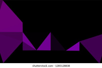 Dark Purple vector abstract polygonal texture. Colorful illustration in abstract style with gradient. The textured pattern can be used for background.