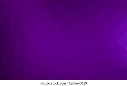 Dark Purple vector abstract polygonal cover. A vague abstract illustration with gradient. The best triangular design for your business.