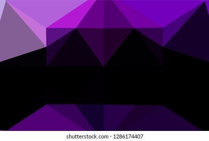 Dark Purple vector abstract polygonal texture. Shining illustration, which consist of triangles. The template can be used as a background for cell phones.