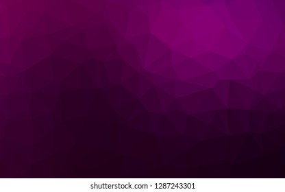 Dark Purple vector abstract polygonal texture. Shining colored illustration in a Brand new style. The best triangular design for your business.