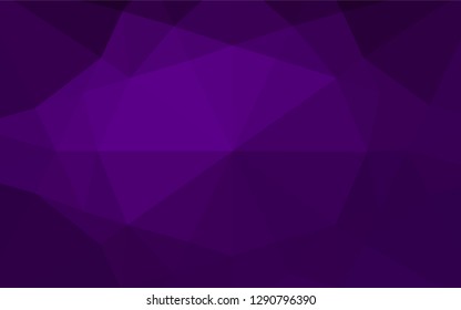 Dark Purple vector abstract polygonal cover. Colorful illustration in abstract style with gradient. The template can be used as a background for cell phones.