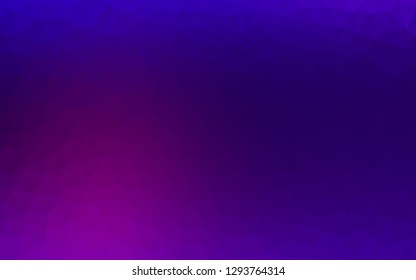 Dark Purple vector abstract polygonal texture. Brand new colorful illustration in with gradient. The best triangular design for your business.
