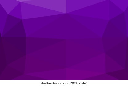 Dark Purple vector abstract polygonal cover. An elegant bright illustration with gradient. Completely new design for your business.
