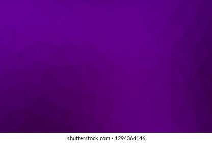Dark Purple vector abstract polygonal layout. A vague abstract illustration with gradient. New texture for your design.