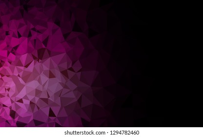 Dark Purple vector abstract polygonal cover. Shining illustration, which consist of triangles. Brand new design for your business.
