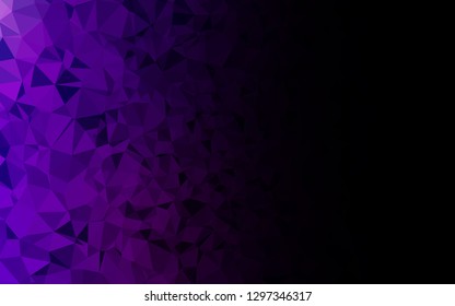 Dark Purple vector abstract polygonal layout. An elegant bright illustration with gradient. Template for your brand book.