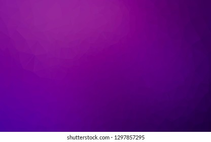 Dark Purple vector abstract polygonal cover. A sample with polygonal shapes. Triangular pattern for your business design.