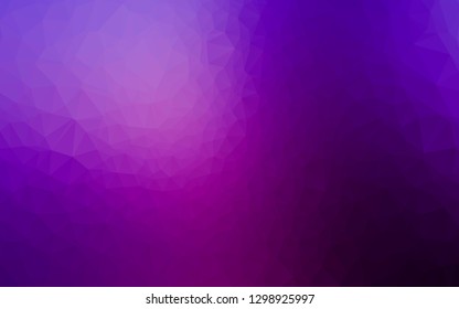 Dark Purple vector abstract polygonal texture. Colorful illustration in Origami style with gradient.  Template for your brand book.