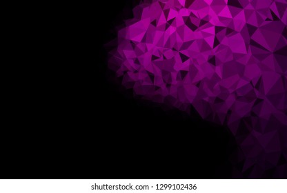 Dark Purple vector abstract polygonal texture. Colorful illustration in Origami style with gradient.  The best triangular design for your business.
