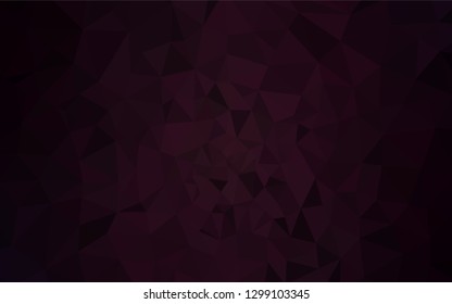 Dark Purple vector abstract polygonal pattern. Triangular geometric sample with gradient.  Textured pattern for your backgrounds.