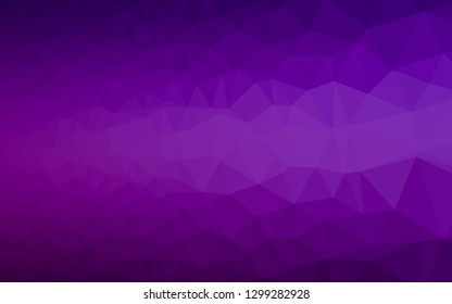Dark Purple vector abstract polygonal layout. A vague abstract illustration with gradient. Template for a cell phone background.