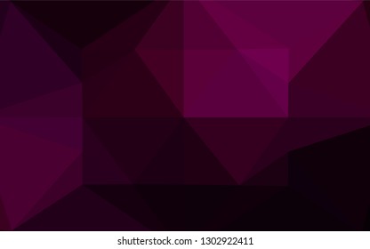 Dark Purple vector abstract polygonal cover. Colorful illustration in abstract style with gradient. Brand new style for your business design.