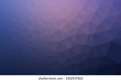 Dark Purple vector abstract polygonal cover. Shining illustration, which consist of triangles. New texture for your design.