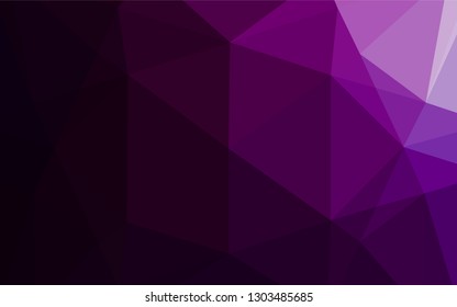 Dark Purple vector abstract polygonal layout. An elegant bright illustration with gradient. Brand new style for your business design.