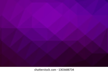 Dark Purple vector abstract polygonal cover. Colorful illustration in abstract style with gradient. Brand new style for your business design.