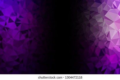 Dark Purple vector abstract polygonal layout. Colorful abstract illustration with gradient. Completely new template for your business design.