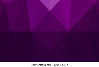 Dark Purple vector abstract polygonal cover. Triangular geometric sample with gradient.  The polygonal design can be used for your web site.