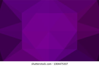 Dark Purple vector abstract polygonal cover. A sample with polygonal shapes. A completely new design for your business.