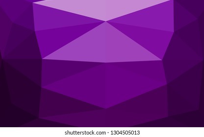 Dark Purple vector abstract polygonal texture. A vague abstract illustration with gradient. Elegant pattern for a brand book.