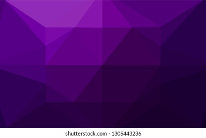 Dark Purple vector abstract polygonal layout. Colorful illustration in abstract style with gradient. The polygonal design can be used for your web site.