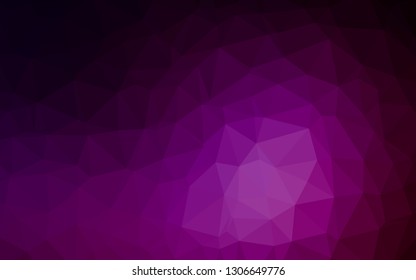 Dark Purple vector abstract polygonal cover. A sample with polygonal shapes. Elegant pattern for a brand book.