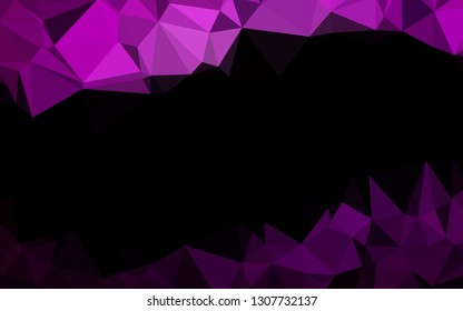 Dark Purple vector abstract polygonal layout. Colorful abstract illustration with gradient. Completely new design for your business.