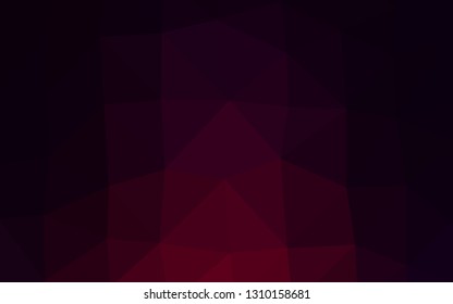 Dark Purple vector abstract polygonal layout. Shining illustration, which consist of triangles. Template for a cell phone background.