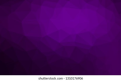 Dark Purple vector abstract polygonal layout. A sample with polygonal shapes. Template for a cell phone background.