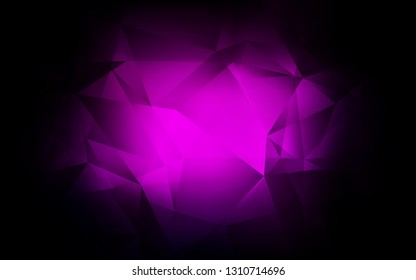 Dark Purple vector abstract polygonal background. Shining colorful illustration with triangles. A new texture for your web site.