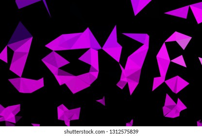 Dark Purple vector abstract polygonal texture. A completely new color illustration in a vague style. Template for your brand book.