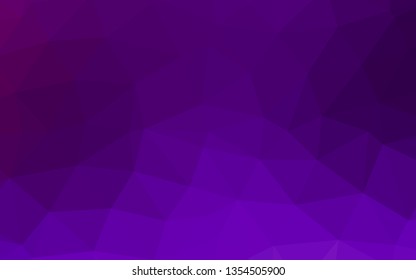 Dark Purple vector abstract polygonal cover. A vague abstract illustration with gradient. Completely new template for your business design.