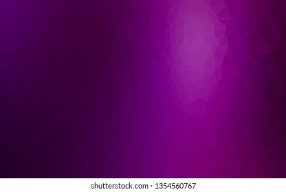 Dark Purple vector abstract polygonal texture. Geometric illustration in Origami style with gradient. The best triangular design for your business.