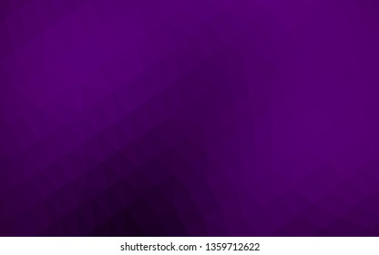 Dark Purple vector abstract polygonal texture. Geometric illustration in Origami style with gradient. Triangular pattern for your business design.