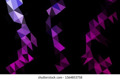 Dark Purple vector abstract polygonal cover. Colorful illustration in abstract style with gradient. Template for a cell phone background.